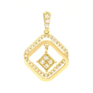 پلاک طلا طرح مربع کد P014