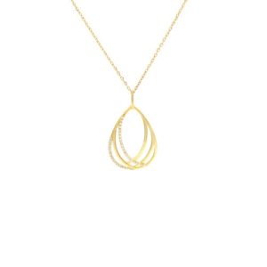 گردنبند طلا طرح قطره کد N023