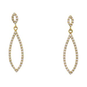 گوشواره طلا طرح اشک کد E003