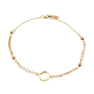 دستبند طلا دایره ای طرح ونکلیف کد B005