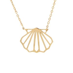 گردنبند طلا طرح صدف کد N057