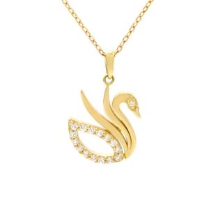 گردنبند طلا طرح قو کد N062