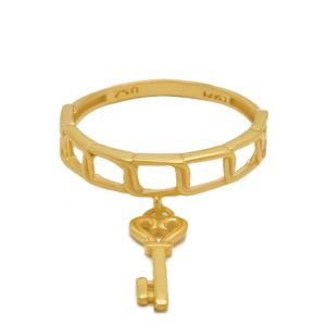 انگشتر طلا طرح کلید کد R068