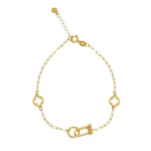 دستبند طلا طرح تیفانی و ونکلیف کد B044