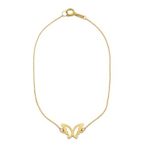 دستبند طلا طرح پروانه کد B057