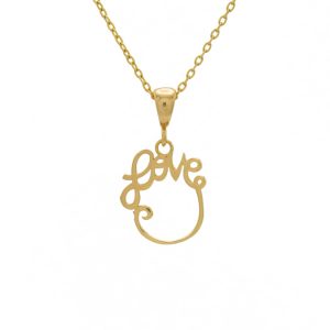 گردنبند طلا طرح love کد N178