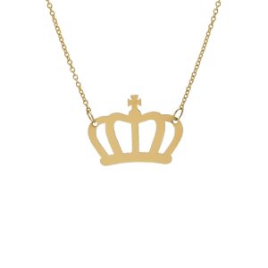گردنبند طلا طرح تاج کد N113