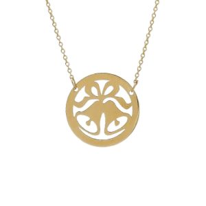 گردنبند طلا طرح زنگوله کد N105