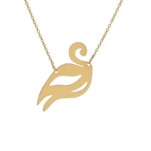 گردنبند طلا طرح قو کد N135