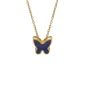 گردنبند طلا طرح پروانه کد N160