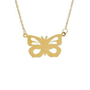 گردنبند طلا طرح پروانه کد N176