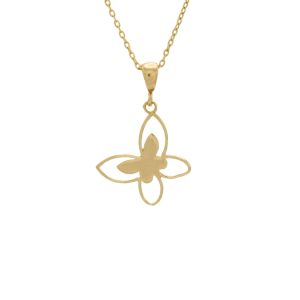 گردنبند طلا طرح پروانه کد N184