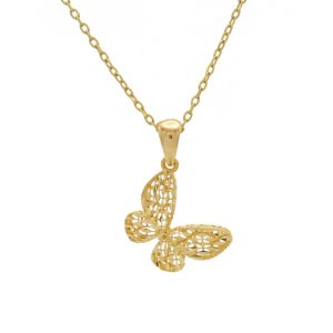 گردنبند طلا طرح پروانه کد N189
