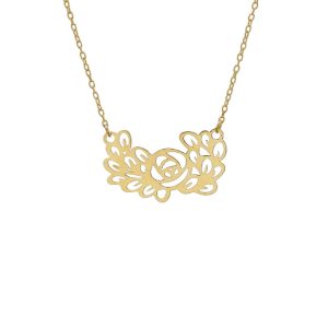 گردنبند طلا طرح گل کد N139