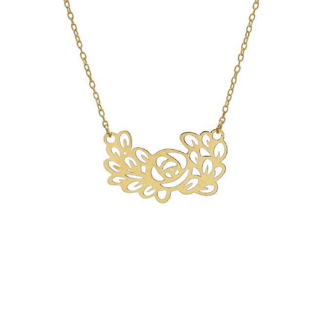 گردنبند طلا طرح گل کد N139