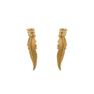 گوشواره طلا طرح برگ کد E022