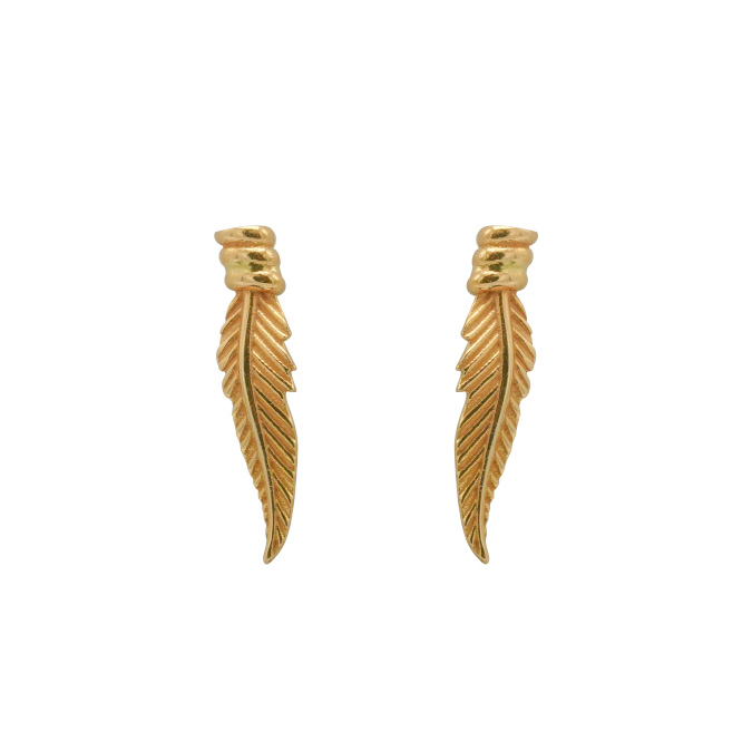 گوشواره طلا طرح برگ کد E022