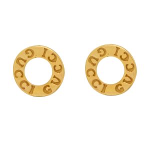 گوشواره طلا طرح دایره کد E016